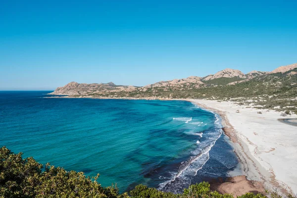 Playa de Ostriconi abandonada en la región de Balagne de Córcega — Foto de Stock