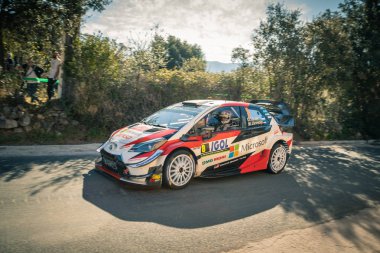 O. Tanak ve M. Jarveoja 2019 Wrc tur de Corse içinde rekabet