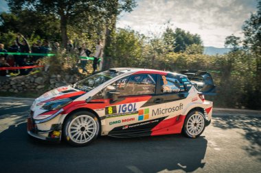 O. Tanak ve M. Jarveoja 2019 Wrc tur de Corse içinde rekabet