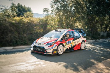 O. Tanak ve M. Jarveoja 2019 Wrc tur de Corse içinde rekabet