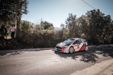 A. Vauthier & G. dini 2019 WRC Tour de Corse 'de yarışıyor