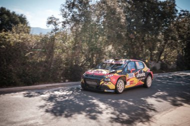 G de Mevius & M. Wydaeghe 2019 WRC Tour de Corse 'de yarışıyor