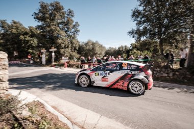 A. Vauthier & G. dini 2019 WRC Tour de Corse 'de yarışıyor