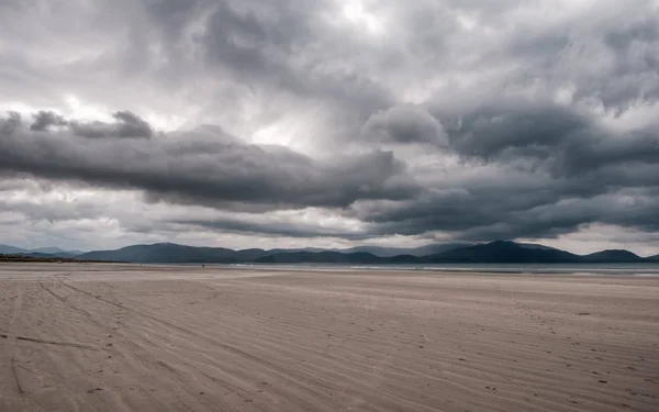 アイルランドのケリー郡のインチビーチ上の暗い雲 — ストック写真