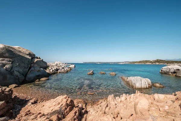 Boulders on beach at Cavallo Island in Corsica — Stock Photo, Image