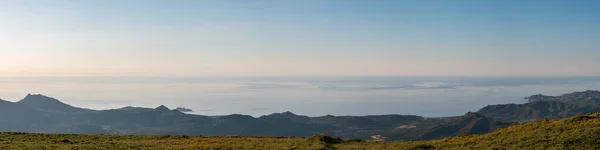Panoramautsikt Över Ile Rousse Och Medelhavet Korsikas Nordvästra Kust — Stockfoto