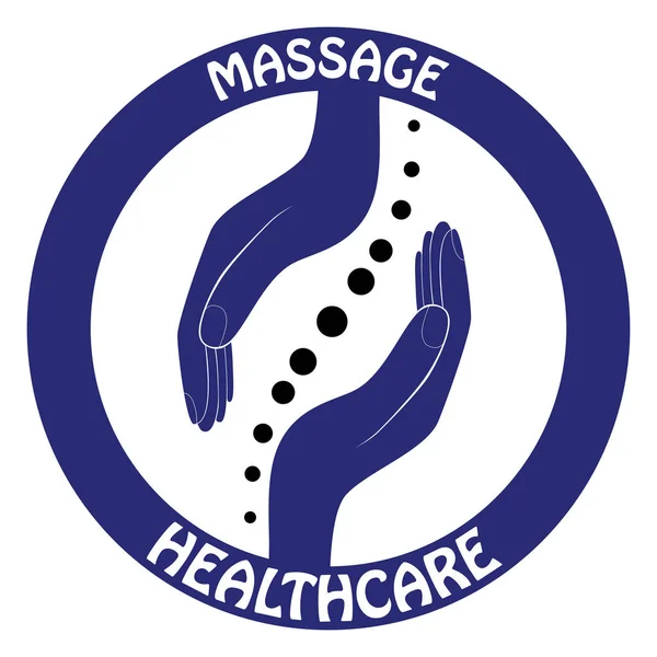 Chiropractic Logo Design Main Modèle Logo Colonne Vertébrale Symbole Spinal — Image vectorielle