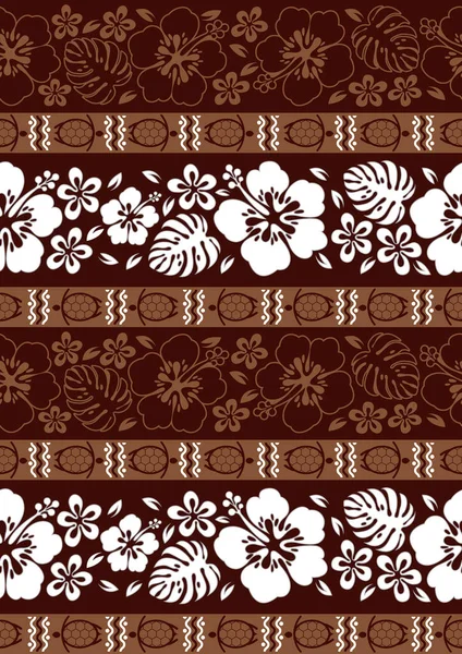 Hibiscus Hawaii Motif Sans Couture Fond Mode — Image vectorielle