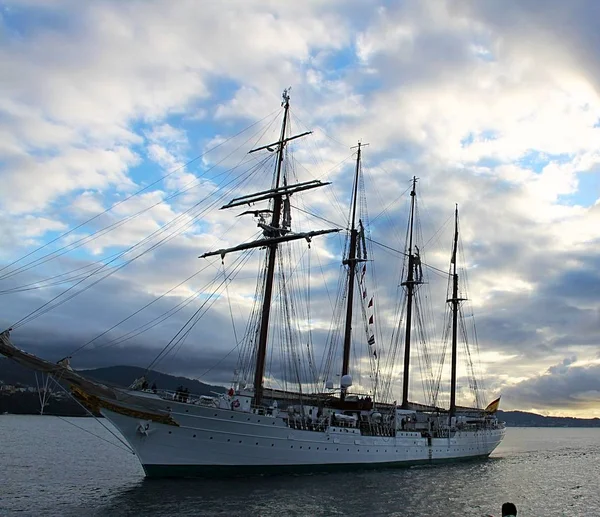 Velero Del Ejército Español Juan Sebastian Elcano — Foto de Stock