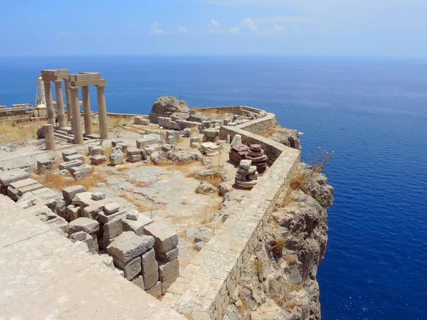 Les Ruines Ancien Château Lindos — Photo