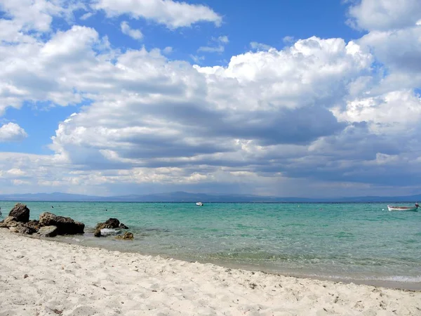 Greece. Coast of the Aegean Sea. Afitos village Stock Photo