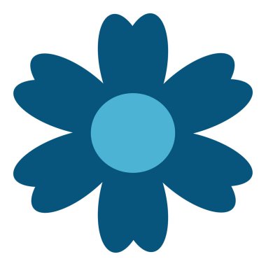 Renkli İzole Edilmiş Düz Vektör Çiçeği. Tatil için Simge Çiçeği, Tasarım, Hindistan, Doğu ve Arap Süslemesi, Yazdırma, Web ve Uygulama.