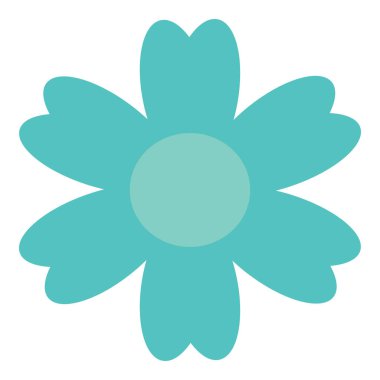 Renkli İzole Edilmiş Düz Vektör Çiçeği. Tatil için Simge Çiçeği, Tasarım, Hindistan, Doğu ve Arap Süslemesi, Yazdırma, Web ve Uygulama.