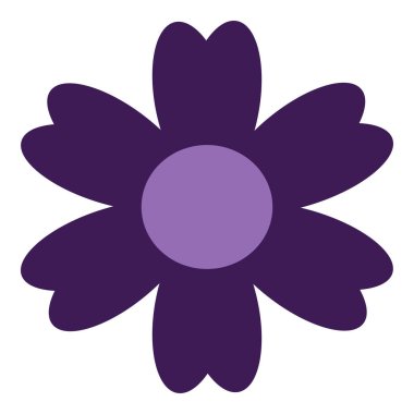 Renkli İzole Edilmiş Düz Vektör Çiçeği. Tatil için Simge Çiçeği, Tasarım, Hindistan, Doğu ve Arap Süslemesi, Yazdırma, Web ve Uygulama.