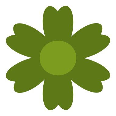 Renkli İzole Edilmiş Düz Vektör Çiçeği. Tatil için Simge Çiçeği, Tasarım, Hindistan, Doğu ve Arap Süslemesi, Yazdırma, Web ve Uygulama.