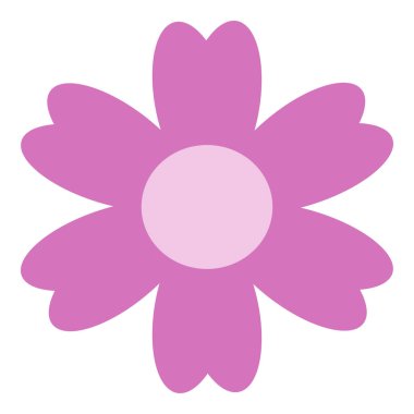 Renkli İzole Edilmiş Düz Vektör Çiçeği. Tatil için Simge Çiçeği, Tasarım, Hindistan, Doğu ve Arap Süslemesi, Yazdırma, Web ve Uygulama.