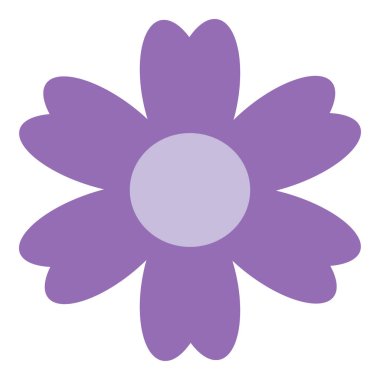 Renkli İzole Edilmiş Düz Vektör Çiçeği. Tatil için Simge Çiçeği, Tasarım, Hindistan, Doğu ve Arap Süslemesi, Yazdırma, Web ve Uygulama.