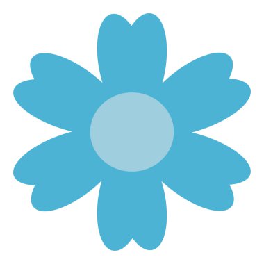 Renkli İzole Edilmiş Düz Vektör Çiçeği. Tatil için Simge Çiçeği, Tasarım, Hindistan, Doğu ve Arap Süslemesi, Yazdırma, Web ve Uygulama.