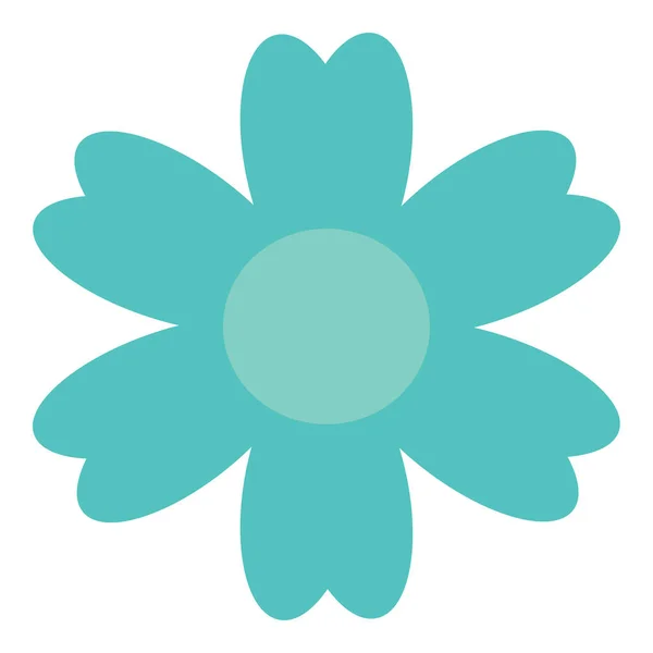 Color Sola Flor Plana Aislada Del Vector Icono Flores Para — Vector de stock