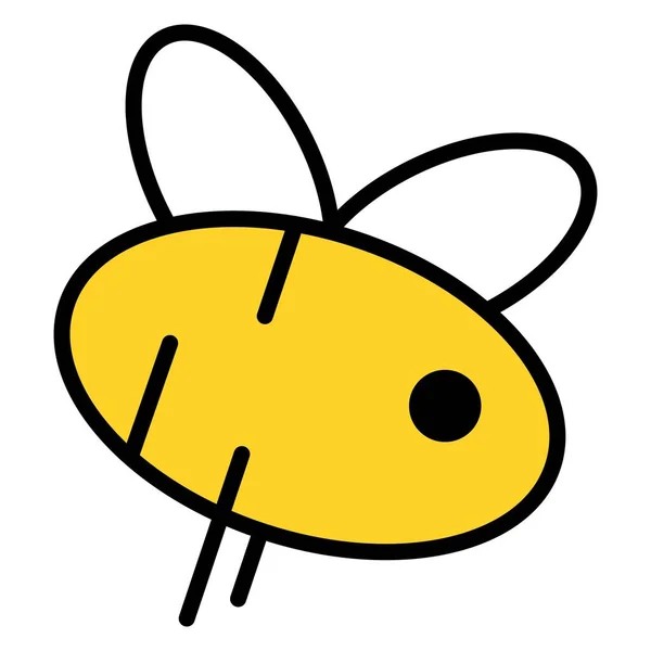 Цветная Абстрактная Пчела Изолированная Векторная Иллюстрация Белом Фоне Иллюстрация Дизайна — стоковый вектор