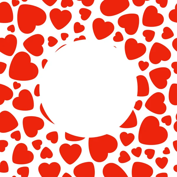 Rahmen Mit Rotem Herz Auf Weißem Hintergrund Grafikdesign Konzept Der — Stockvektor
