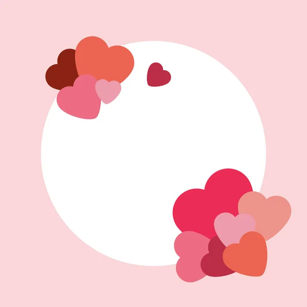 Зображення Червоних Сердець Рожевому Фоні Графічний Дизайн Понятті Любові Любовний — стоковий вектор