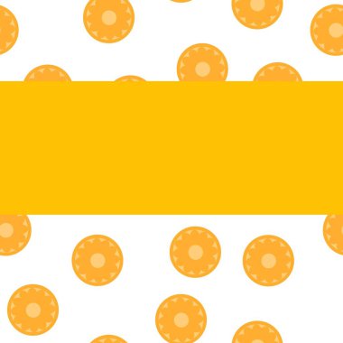 Metin için Meyve ve Alanlı Dekoratif Çerçeve. Düğün, Davet, Selamlama ve Doğum Günü için Vektör Kartı şablonu.