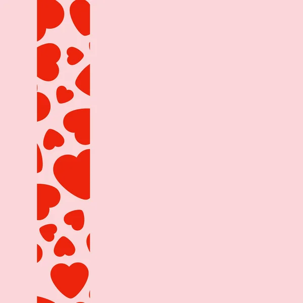 粉红背景下的红心框架 爱情概念中的平面设计 情人节 生日和假日的爱的象征和象征 有复制空间的矢量卡片和模板 — 图库矢量图片