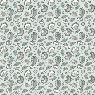 Dekoratif Çiçeksiz Tasarım Modeli. Kart, Baner, Wedding, Holiday, Birthday, Web, Print, Tekstil İçin Elle Çizilmiş Renksiz Desen, Yapraklar ve Dekorasyonlar.