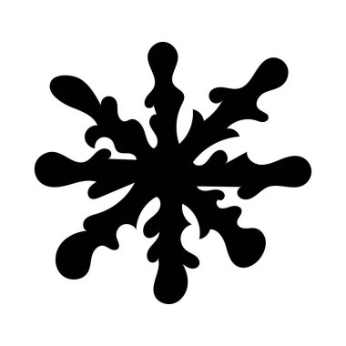 El çizimi siyah beyaz karalama çizimi kar tanesi çizimi. Yılbaşı, Noel ve Yeni Yıl için kar kümesi.