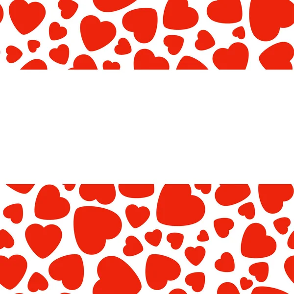 Rahmen Mit Rotem Herz Auf Weißem Hintergrund Grafikdesign Konzept Der — Stockvektor