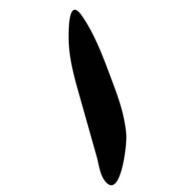 Beyaz arka planda elle çizilmiş siyah yosun silueti.