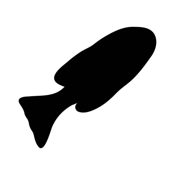 Ізольовані Рибні Силуети Ізольовані Єкти Білому Тлі Мешканці Підводного Світу — стоковий вектор