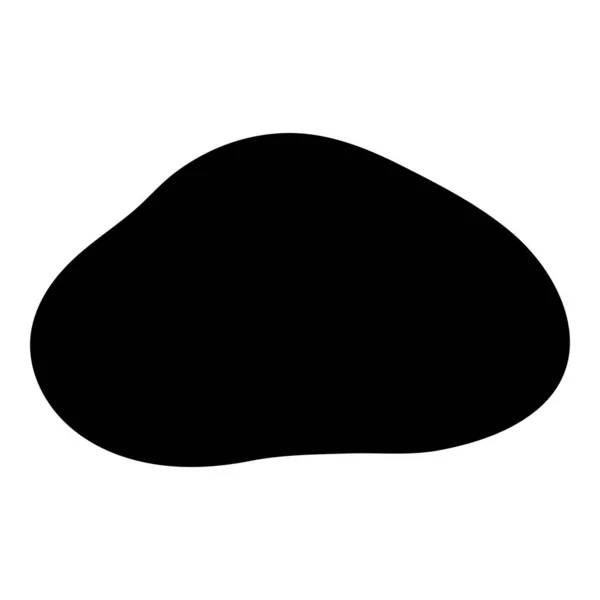 Hand-drawn isolated black rock and stone silhouette on white background. — Stock Vector