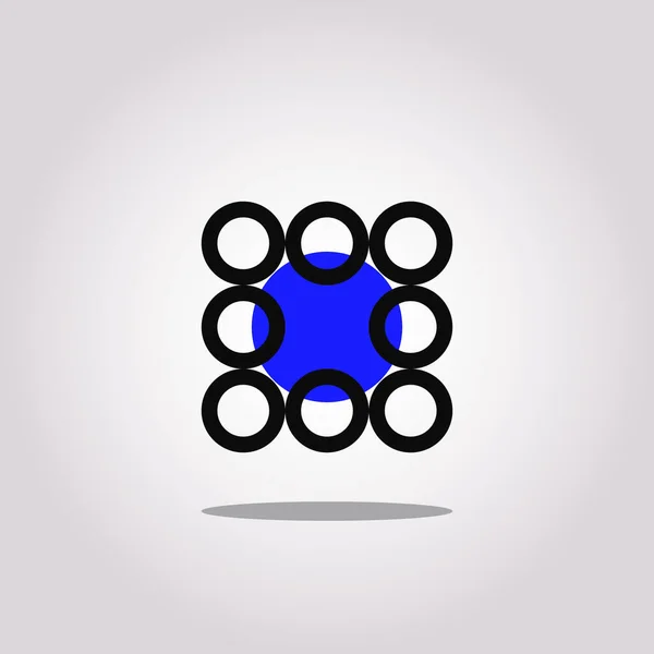 Σύγχρονο λογότυπο αφηρημένου κύκλου. Πρότυπο διάνυσμα εικονιδίου και συμβόλου. — Διανυσματικό Αρχείο