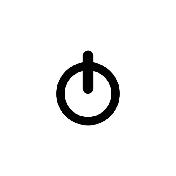 Power-Symbol auf weißem Hintergrund. Ein-Aus-Taste — Stockvektor