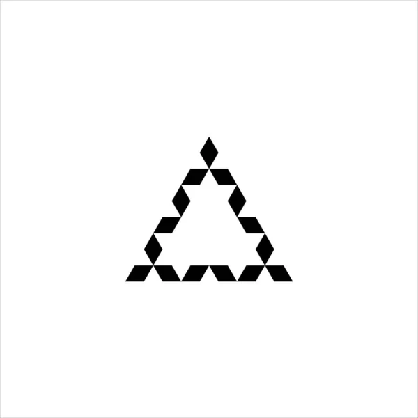 흰색 배경에 있는 추상 삼각형 모양의 로고 — 스톡 벡터