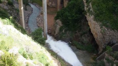 Parktaki güzel şelale