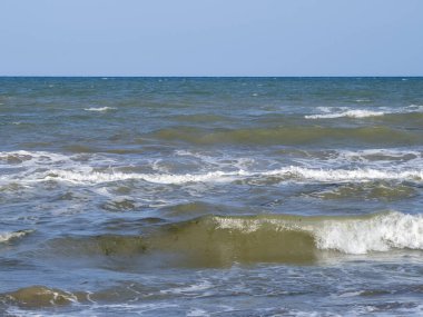 Sahilde güzel deniz dalgaları