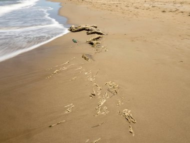 Kumsalda ayak izleri