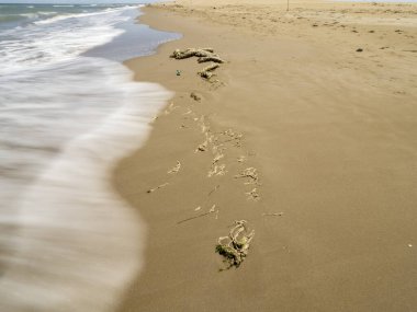 Kumsaldaki kumda ayak izleri..