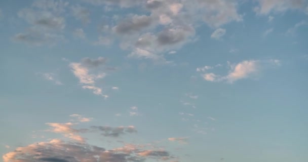 Ciel Nuages Timelapse Fin Soirée Été Paysage Nuageux Pendant Été — Video