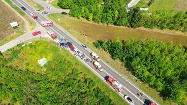 Polonya, Avrupa 25.08.2024 sayılı çoklu araba kazasına acil müdahale