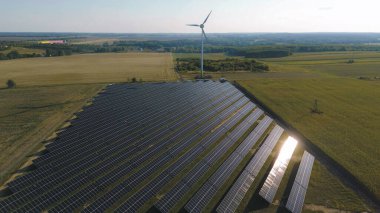 Rural landscape with renewable power sources