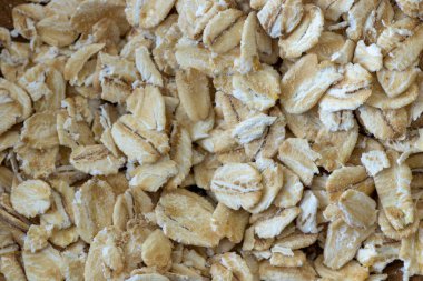 Pişmemiş yulafların makro görünümü