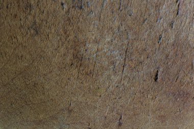 Eskimiş ahşap kasenin içi derin çizikler ve kusurlarla dolu.