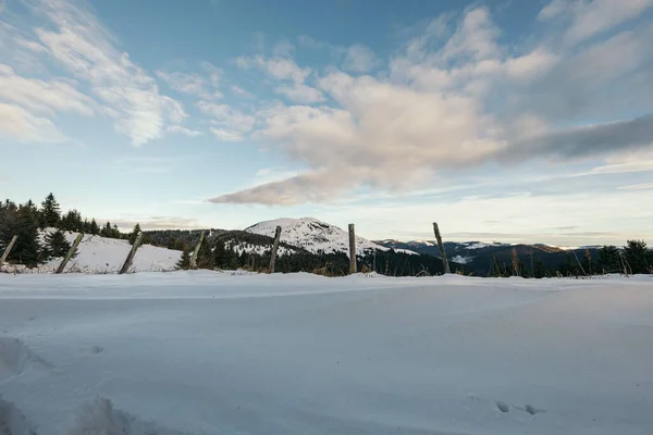 Um grupo de nuvens na neve — Fotografia de Stock