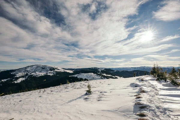 Ein Zug voller Schnee — Stockfoto