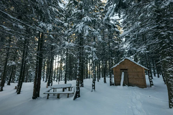 Une maison couverte de neige — Photo