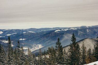 Dağları kaplayan bir kar.